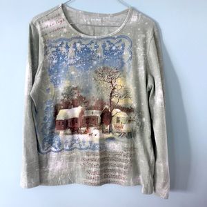 Fun holiday shirt with sparkle!